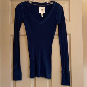 abercrombie navy v neck